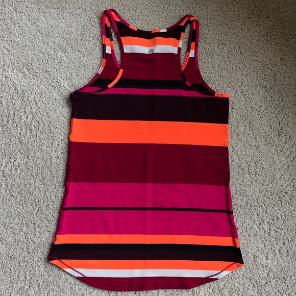 SOLD Lululemon Refresh Racer Tank - Blossom Stripe - Picture 5 of 6